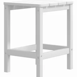 vidaXL Tuintafel Adirondack 38x38x46 cm HDPE wit