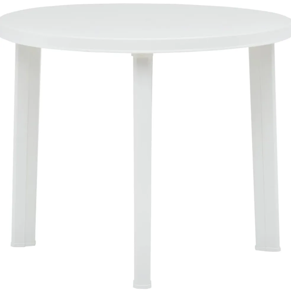 vidaXL Tuintafel 89 cm kunststof wit