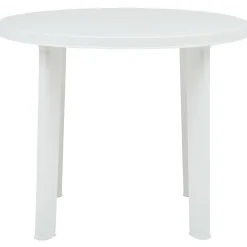 vidaXL Tuintafel 89 cm kunststof wit