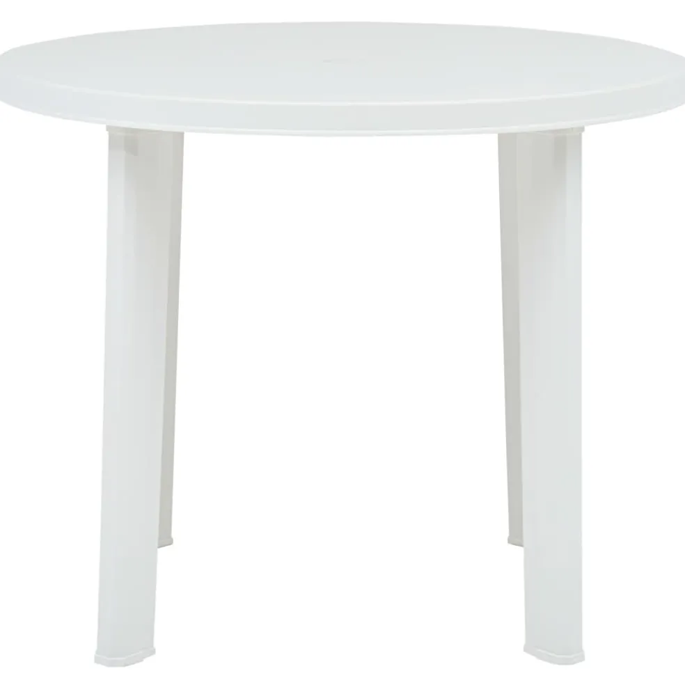 vidaXL Tuintafel 89 cm kunststof wit