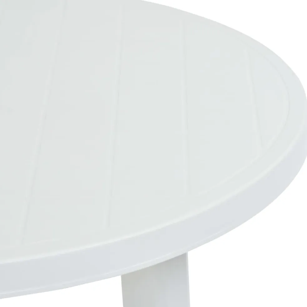 vidaXL Tuintafel 89 cm kunststof wit