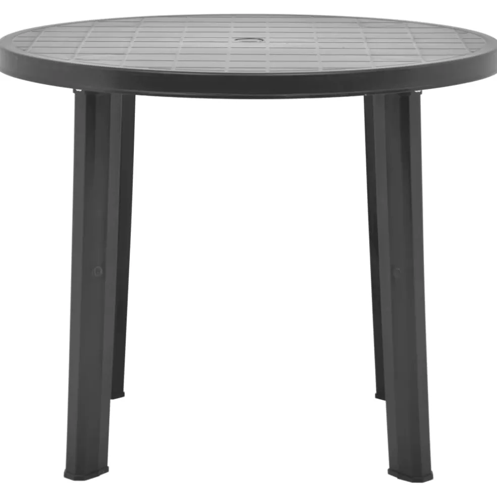 vidaXL Tuintafel 89 cm kunststof antraciet
