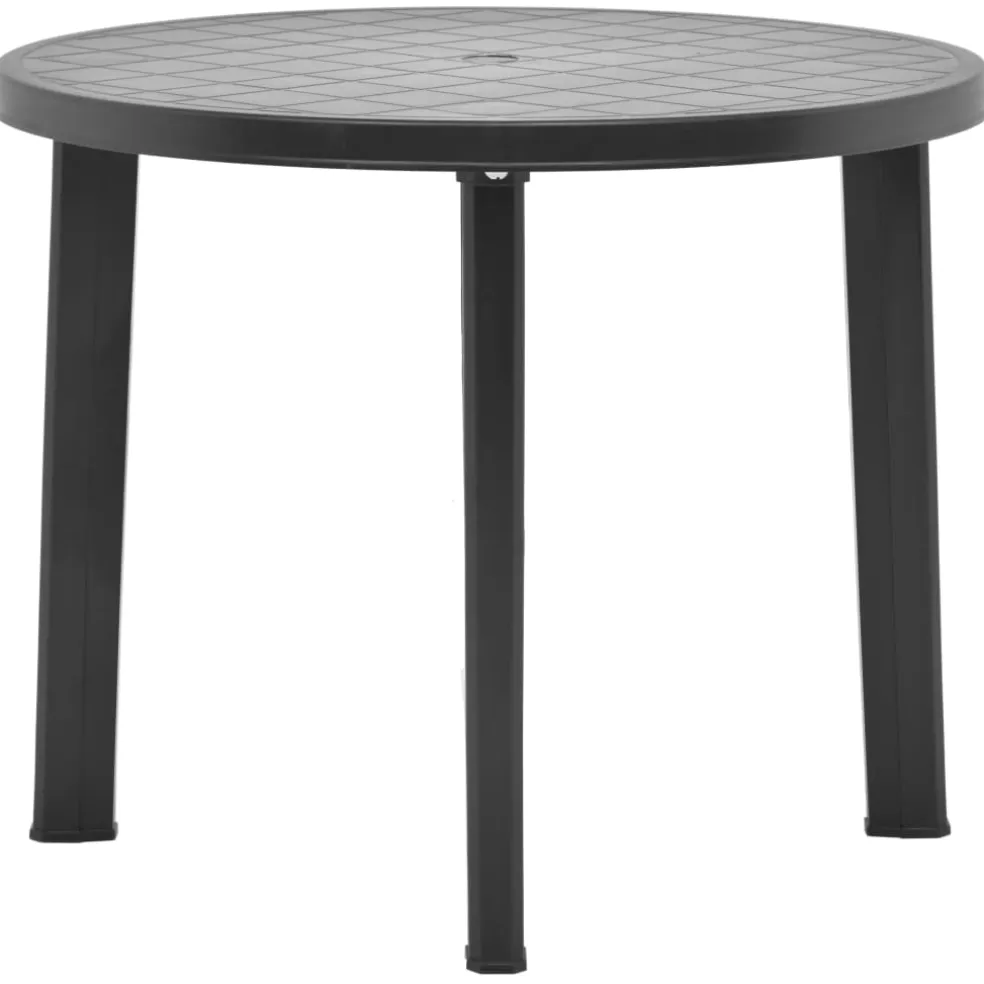 vidaXL Tuintafel 89 cm kunststof antraciet