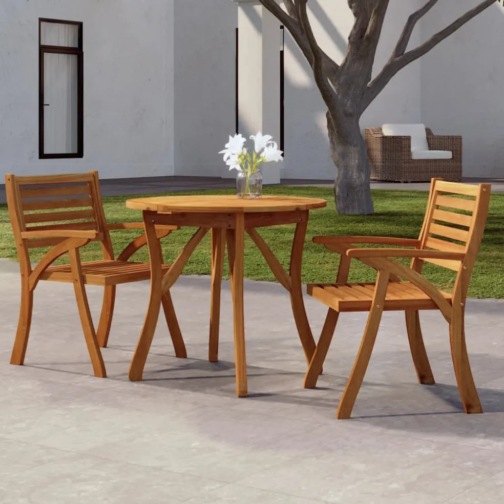 vidaXL Tuintafel Ø 85 cm massief acaciahout