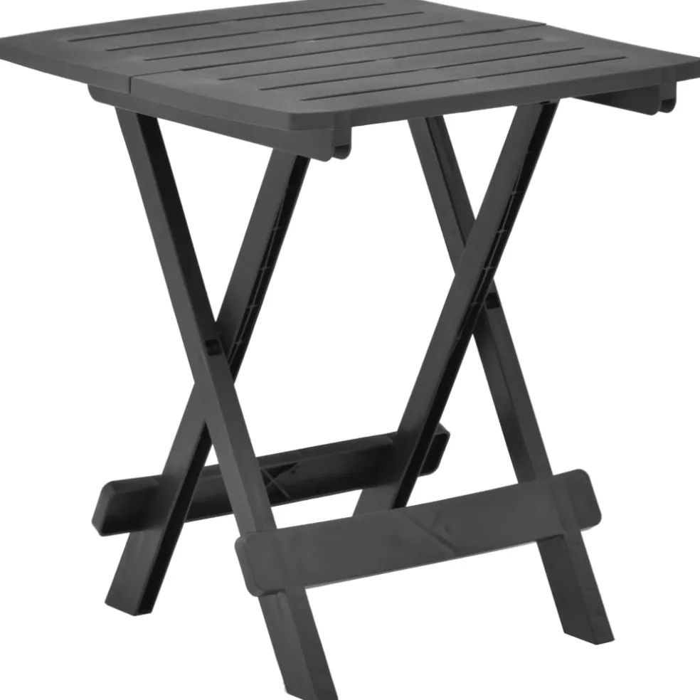 vidaXL Tuintafel inklapbaar 45x43x50 cm kunststof antraciet