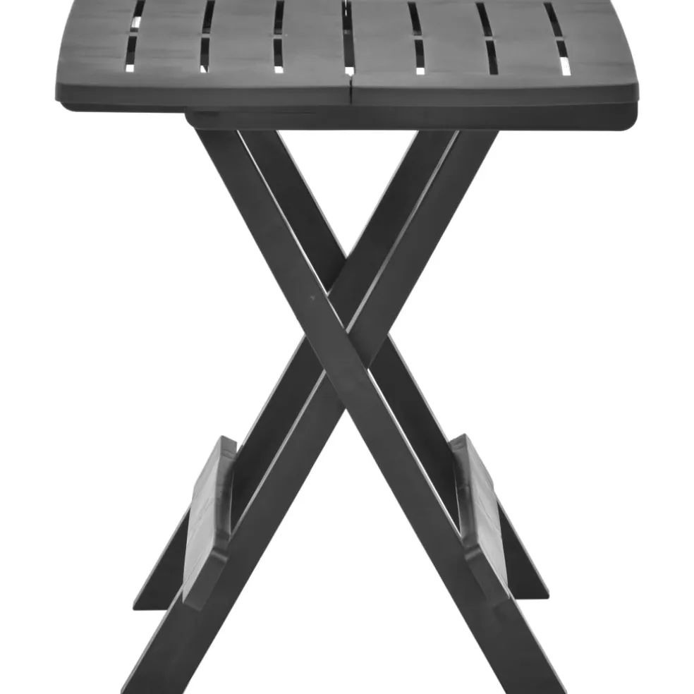 vidaXL Tuintafel inklapbaar 45x43x50 cm kunststof antraciet