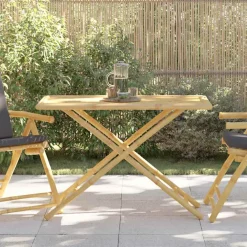 vidaXL Tuintafel inklapbaar 110x55x75 cm bamboe