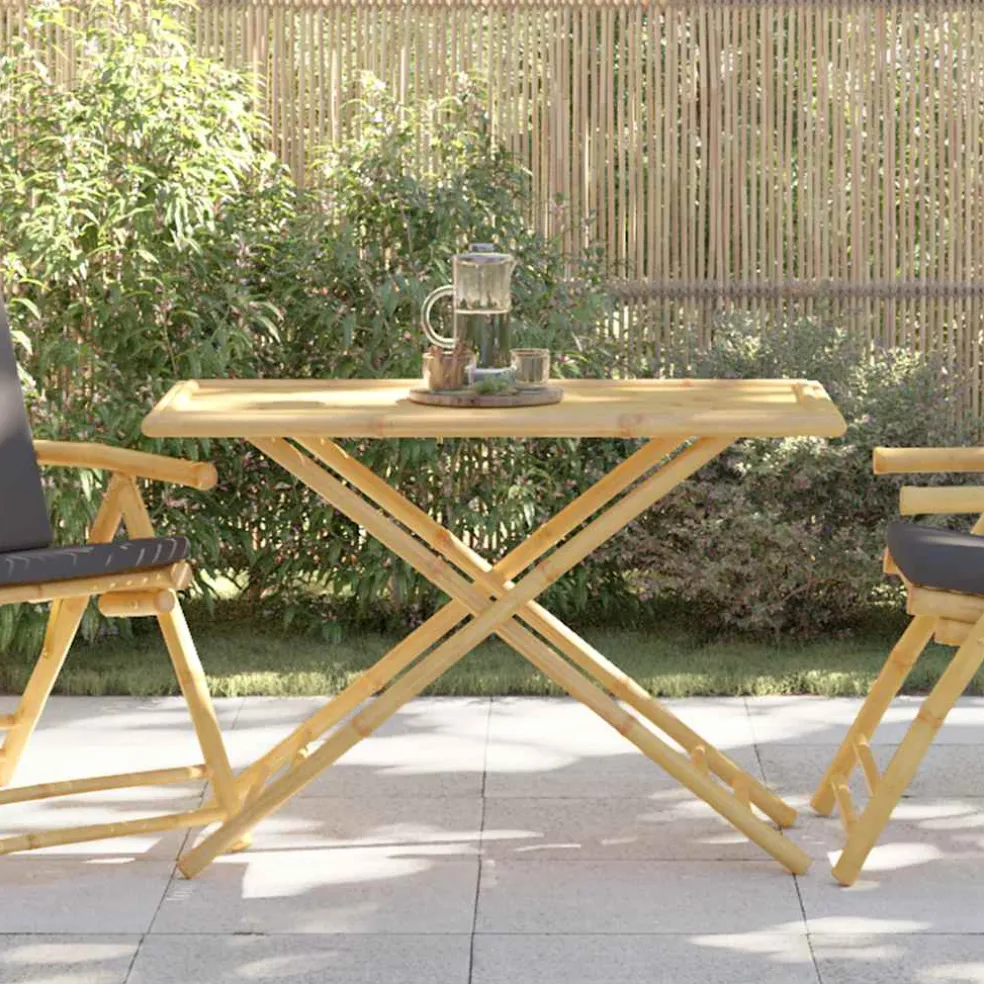 vidaXL Tuintafel inklapbaar 110x55x75 cm bamboe