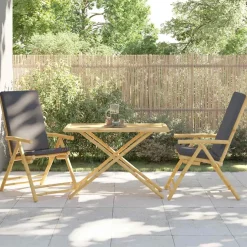 vidaXL Tuintafel inklapbaar 110x55x75 cm bamboe