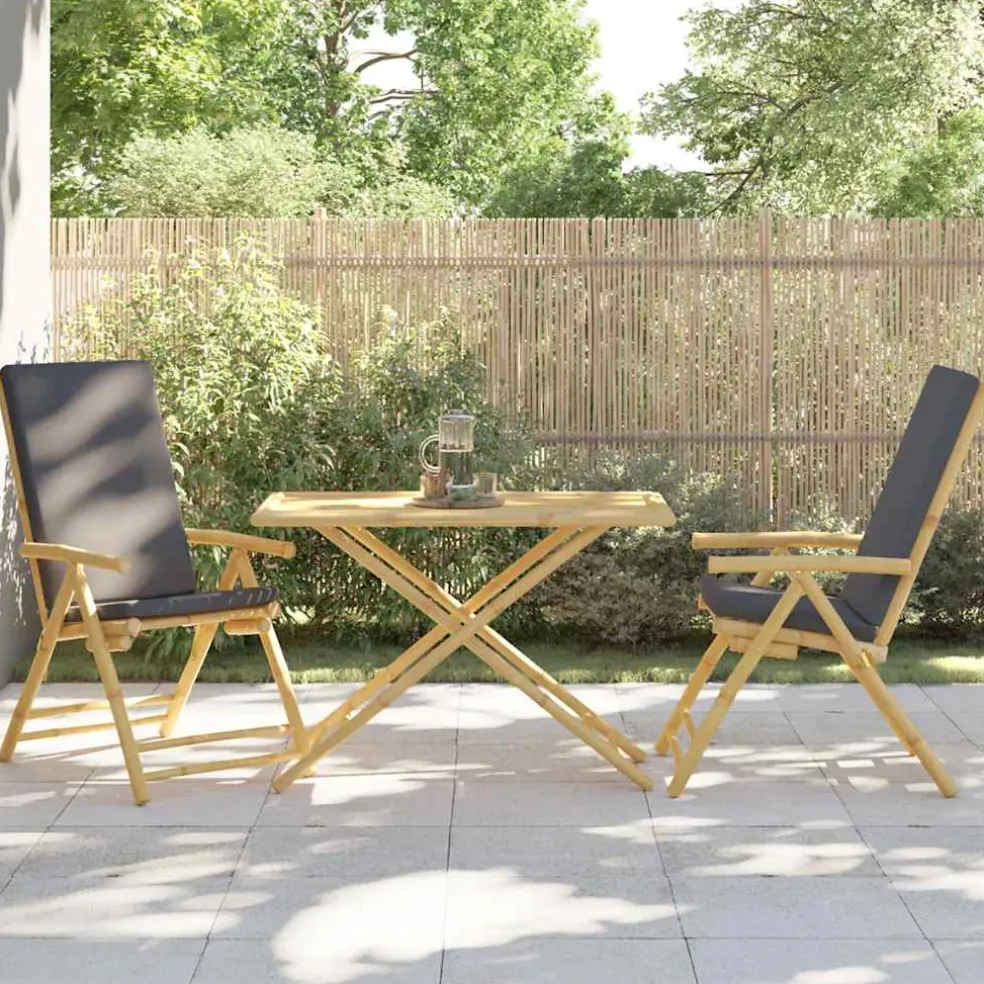 vidaXL Tuintafel inklapbaar 110x55x75 cm bamboe