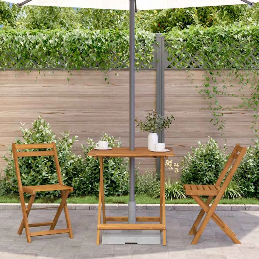 vidaXL Tuintafel inklapbaar 70x70x75 cm massief acaciahout