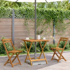 vidaXL Tuintafel inklapbaar 70x70x75 cm massief acaciahout