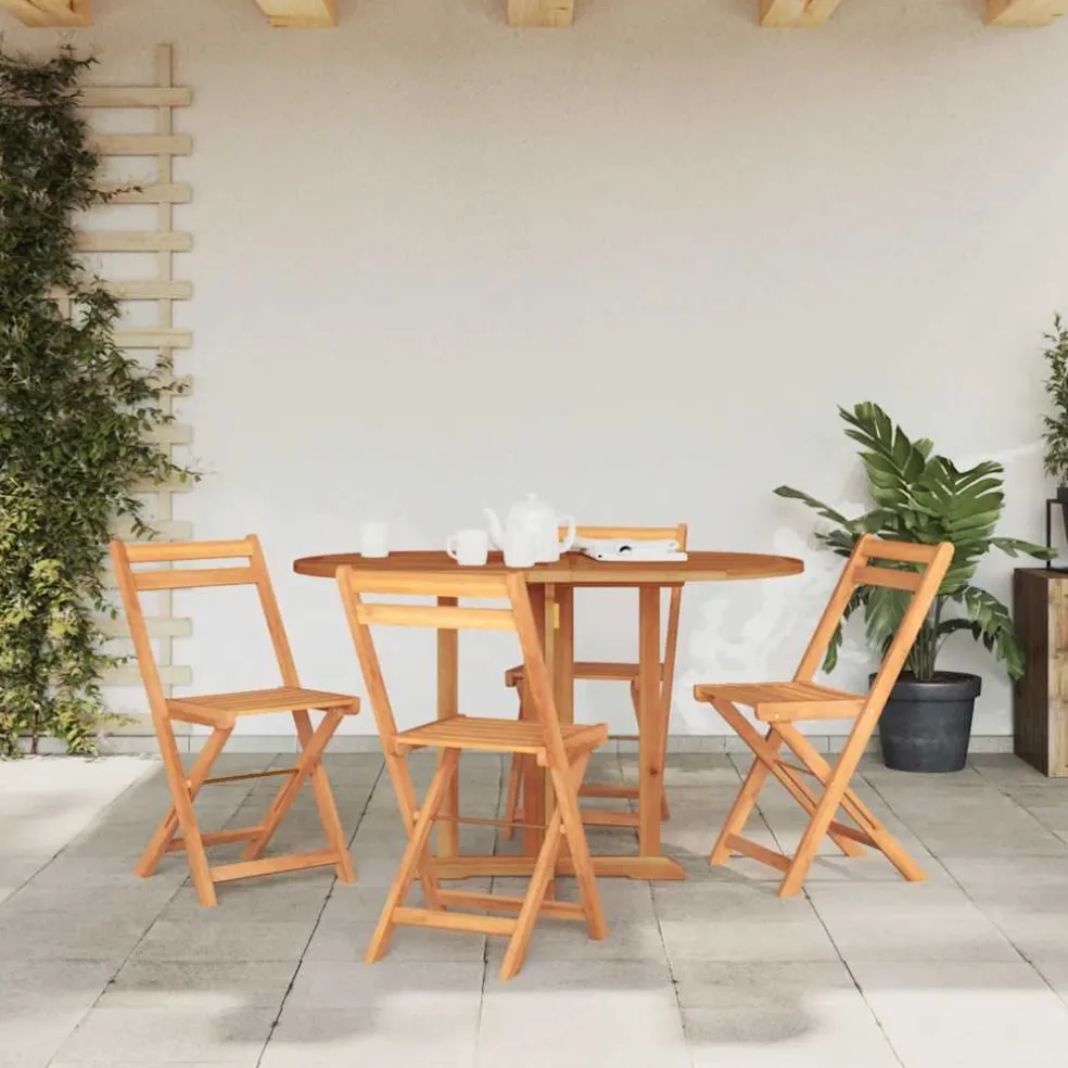 vidaXL Tuintafel inklapbaar 120x70x75 cm massief teakhout