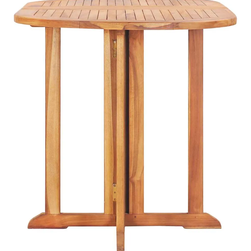 vidaXL Tuintafel inklapbaar 120x70x75 cm massief teakhout