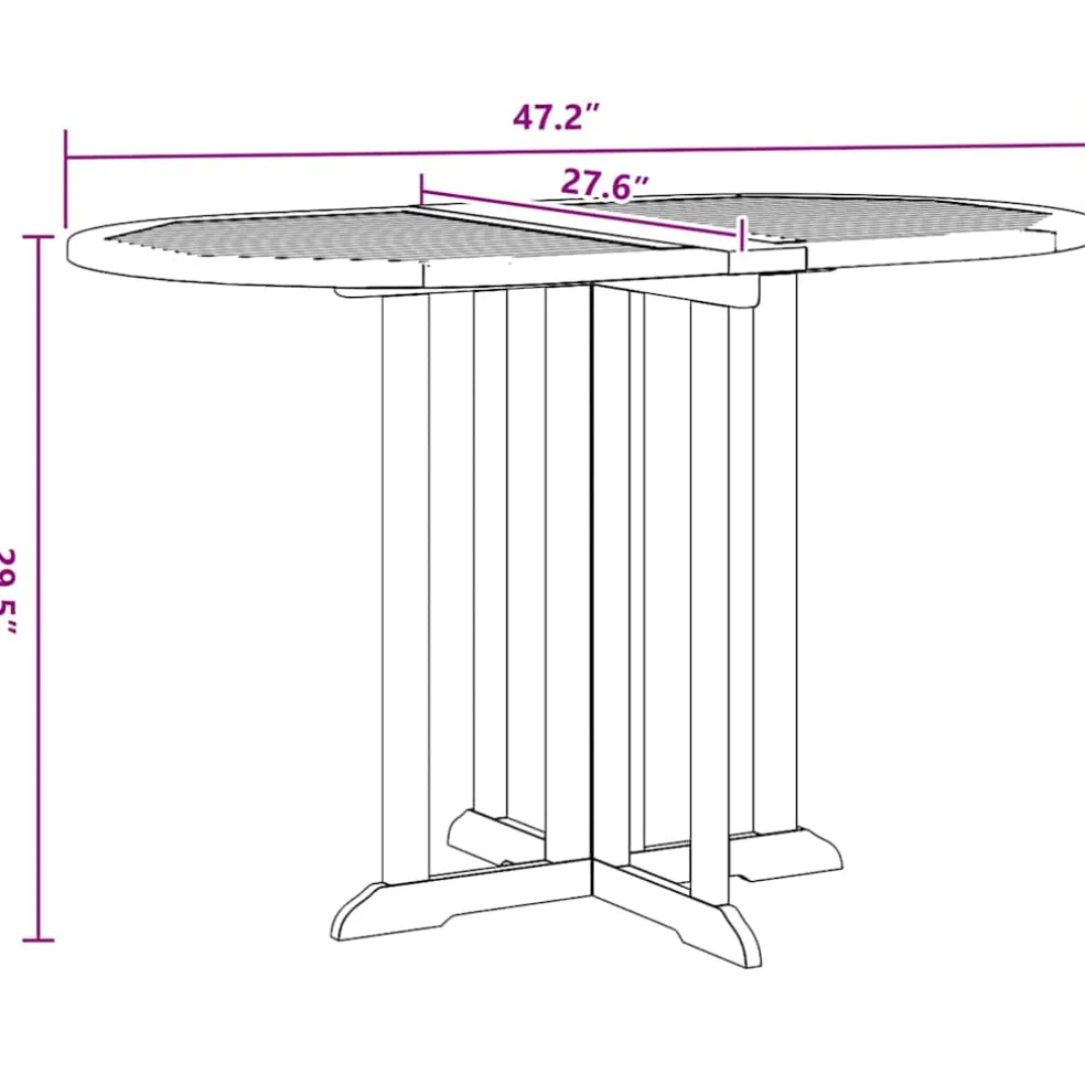vidaXL Tuintafel inklapbaar 120x70x75 cm massief teakhout