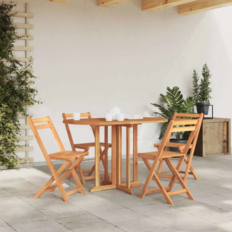 vidaXL Tuintafel inklapbaar 120x70x75 cm massief teakhout