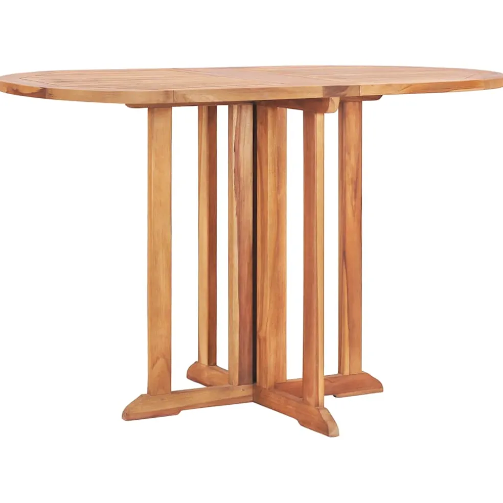 vidaXL Tuintafel inklapbaar 120x70x75 cm massief teakhout