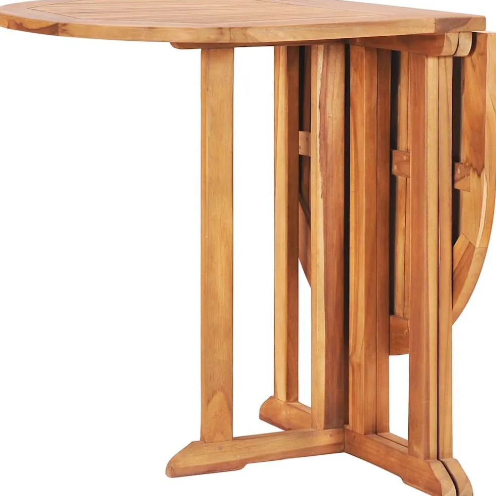 vidaXL Tuintafel inklapbaar 120x70x75 cm massief teakhout