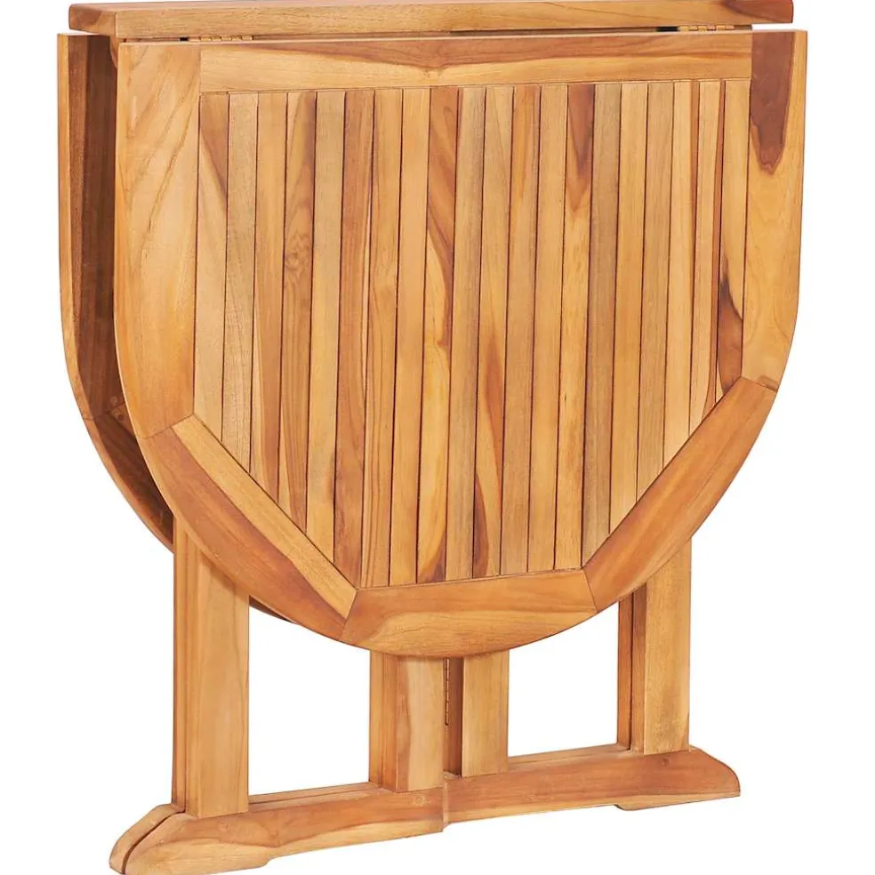 vidaXL Tuintafel inklapbaar 120x70x75 cm massief teakhout