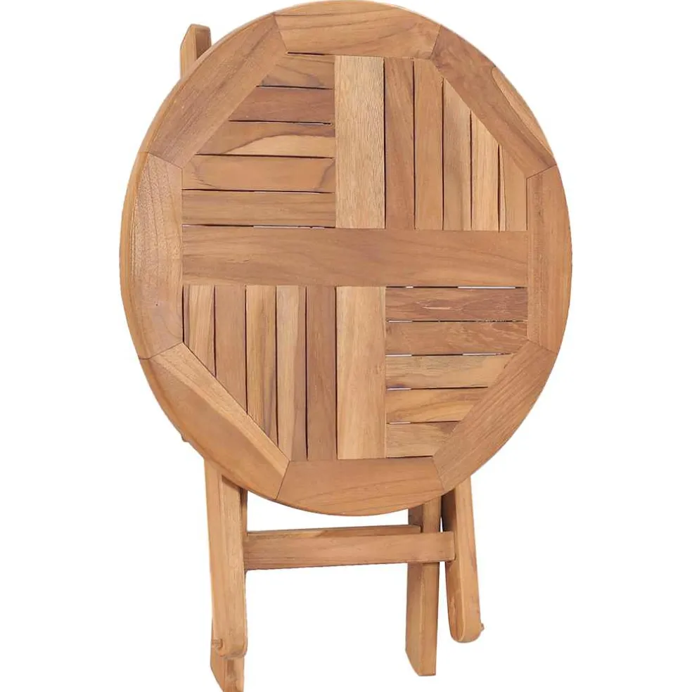 vidaXL Tuintafel inklapbaar 45 cm massief teakhout