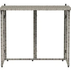 vidaXL Tuintafel inklapbaar 90x51x75 cm poly rattan grijs