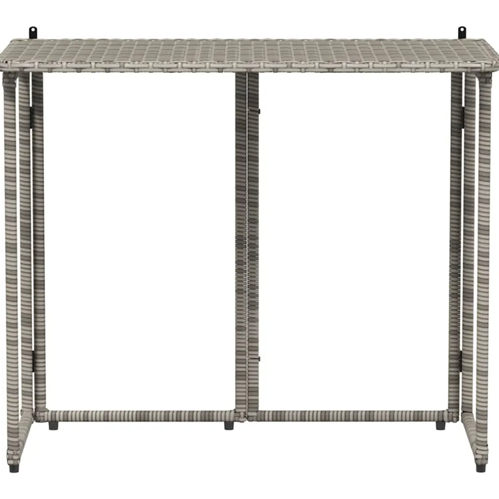 vidaXL Tuintafel inklapbaar 90x51x75 cm poly rattan grijs