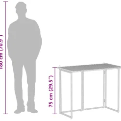 vidaXL Tuintafel inklapbaar 90x51x75 cm poly rattan grijs