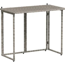 vidaXL Tuintafel inklapbaar 90x51x75 cm poly rattan grijs