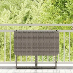 vidaXL Tuintafel inklapbaar 90x51x75 cm poly rattan grijs