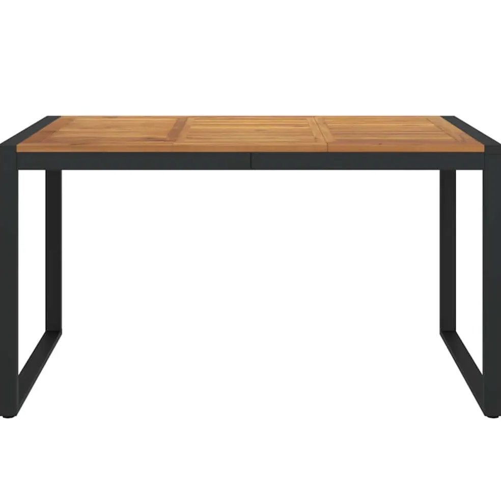 vidaXL Tuintafel met U-vormige poten 140x80x75 cm massief acaciahout