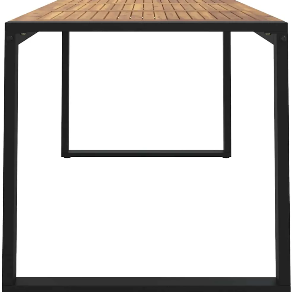 vidaXL Tuintafel met U-vormige poten 140x80x75 cm massief acaciahout
