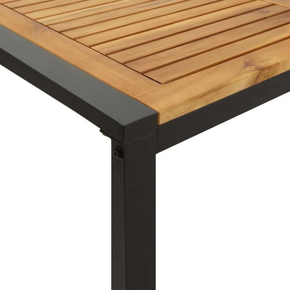 vidaXL Tuintafel met U-vormige poten 140x80x75 cm massief acaciahout