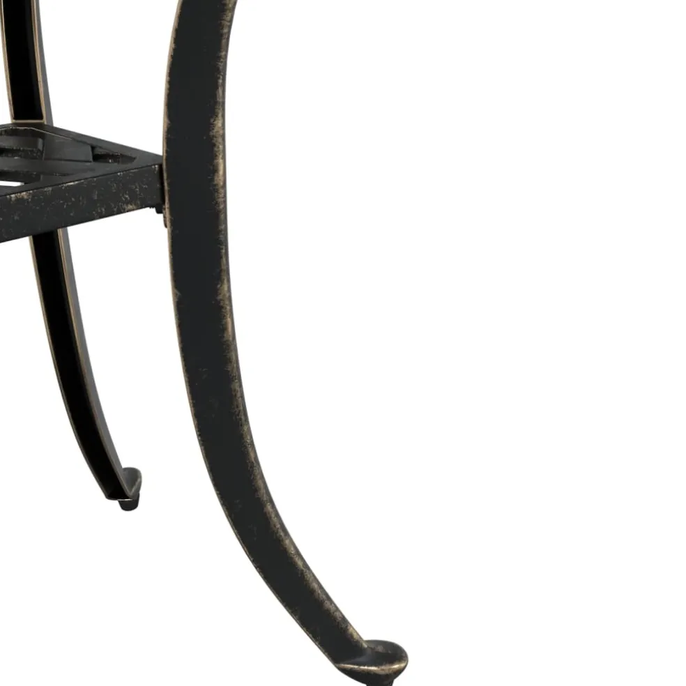 vidaXL Tuintafel Ø 48x53 cm gietaluminium bronskleurig
