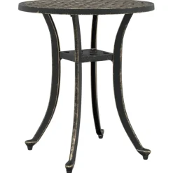 vidaXL Tuintafel Ø 48x53 cm gietaluminium bronskleurig