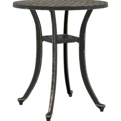 vidaXL Tuintafel Ø 48x53 cm gietaluminium bronskleurig