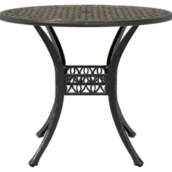 vidaXL Tuintafel Ø 90x75 cm gietaluminium bronskleurig