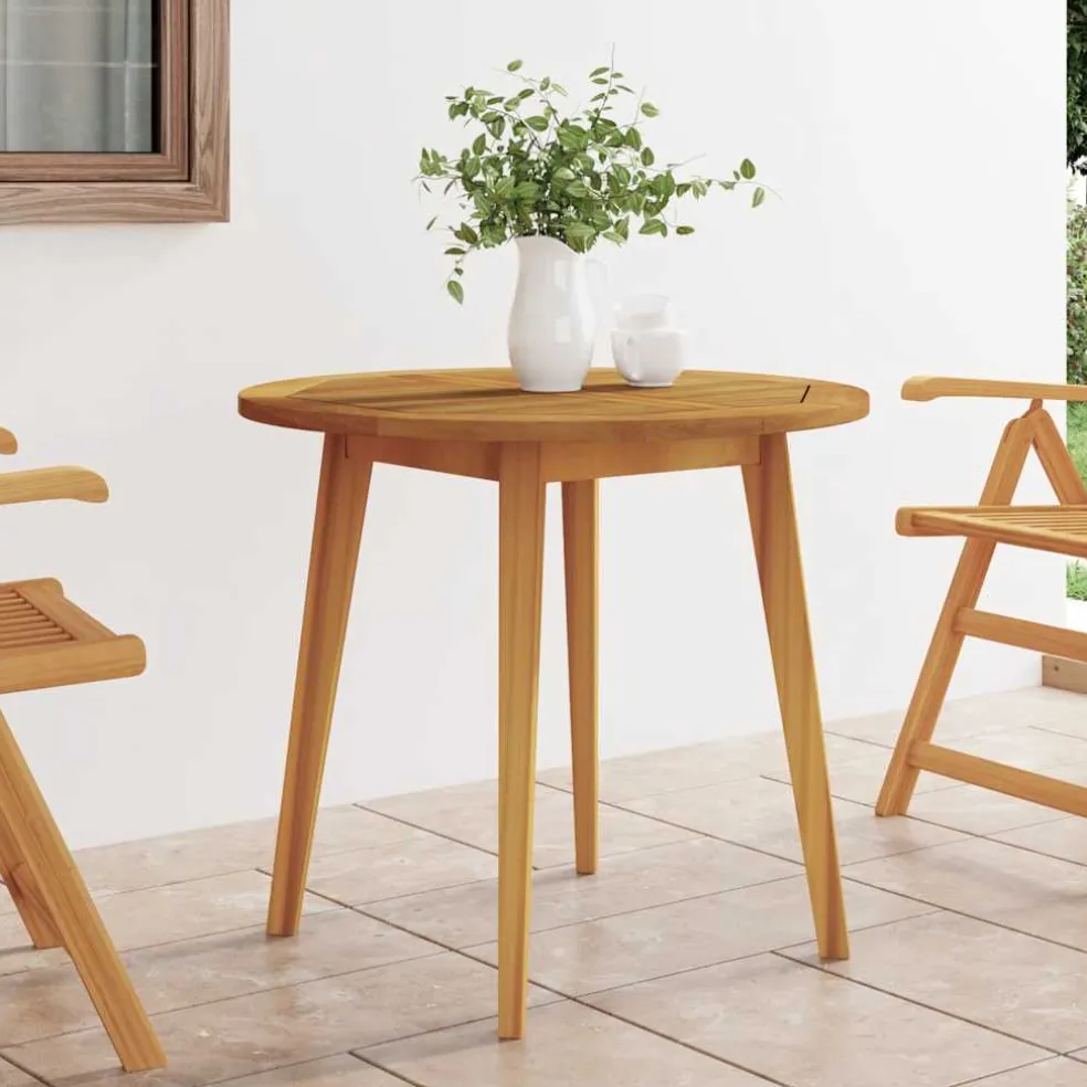 vidaXL Tuintafel Ø85x75 cm massief acaciahout