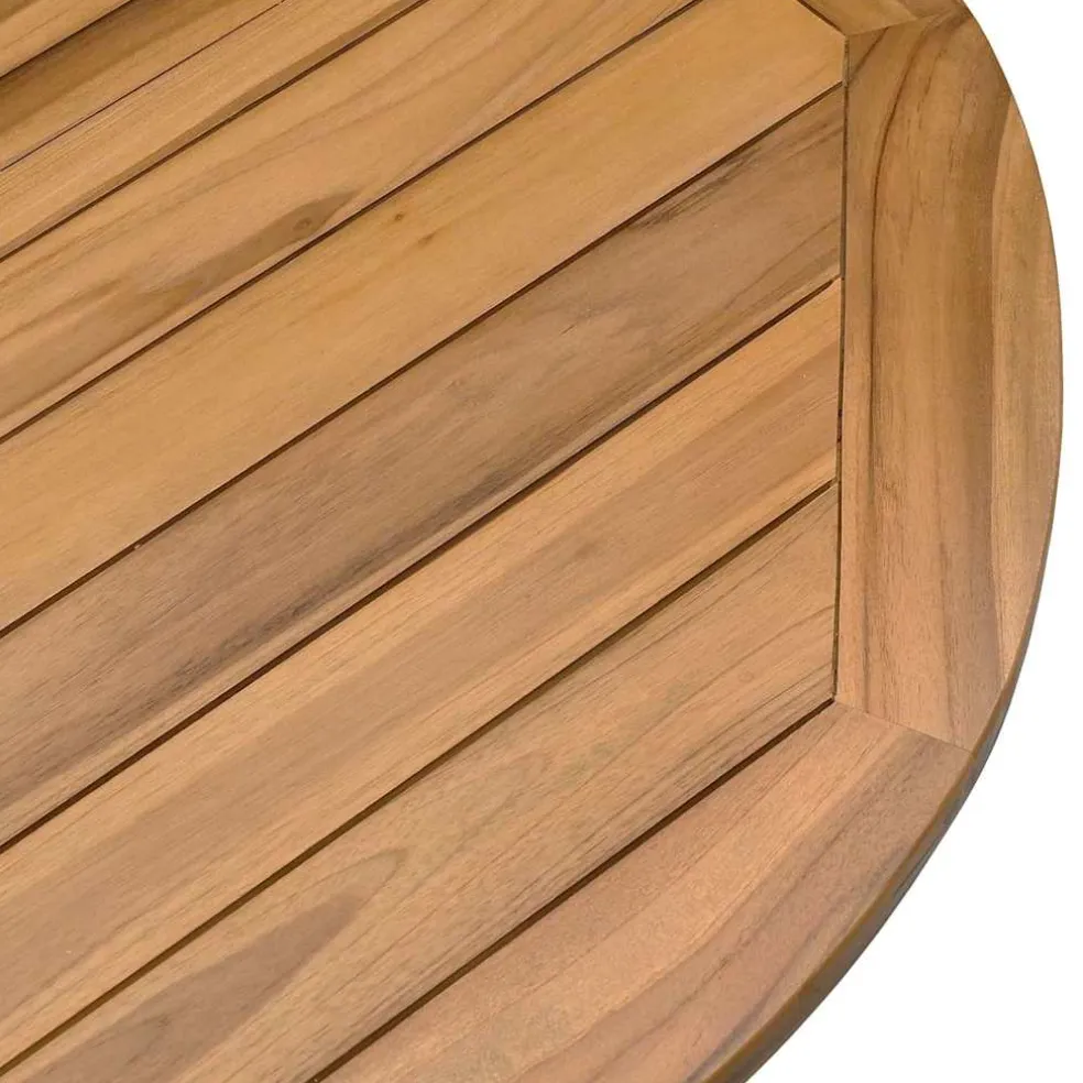 vidaXL Tuintafel Ø109x74 cm massief teakhout