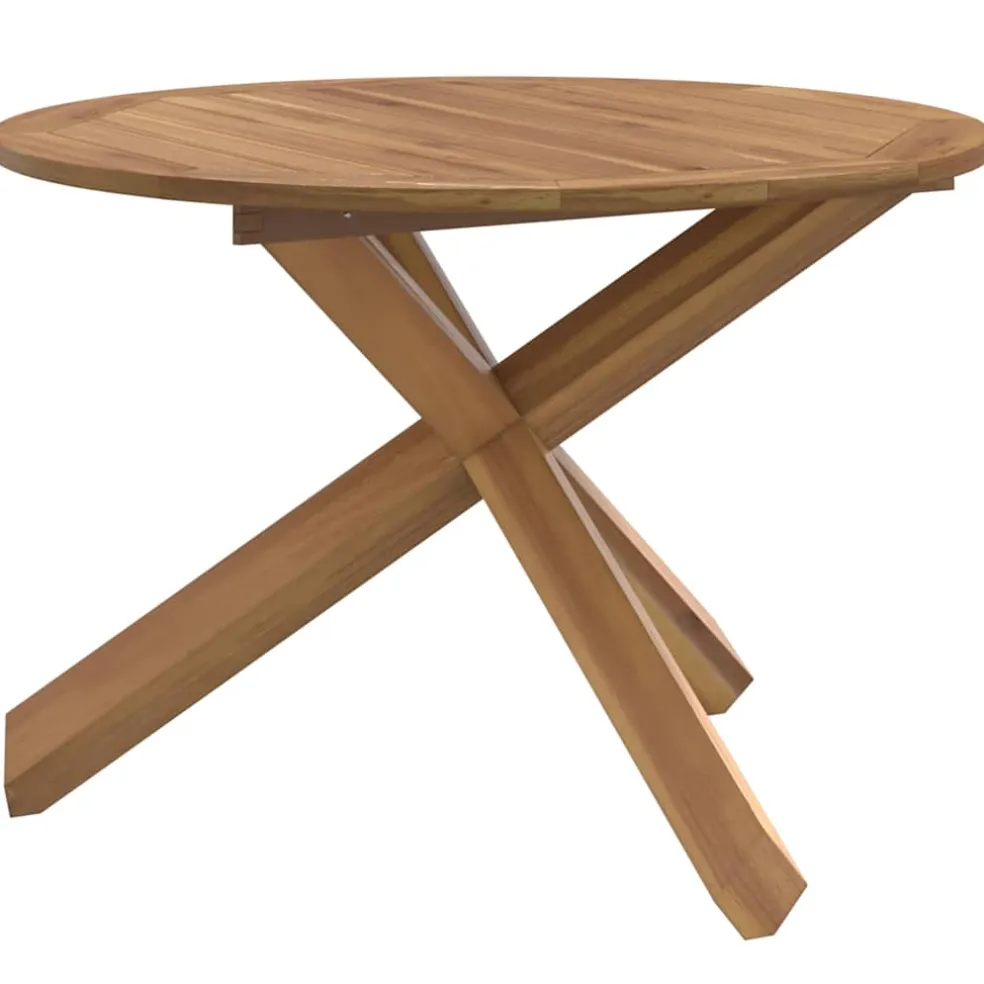 vidaXL Tuintafel Ø109x74 cm massief teakhout
