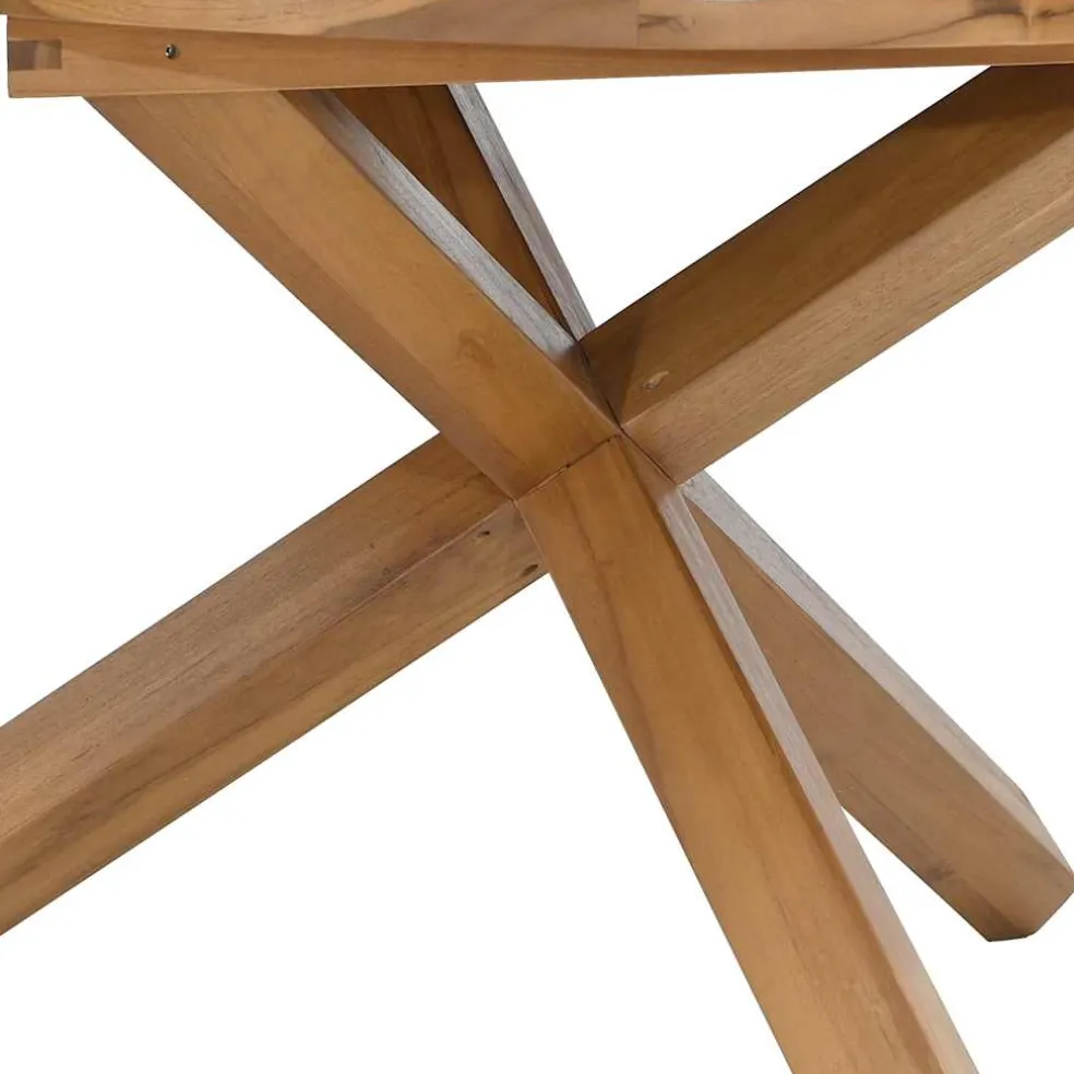 vidaXL Tuintafel Ø109x74 cm massief teakhout