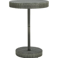 vidaXL Tuintafel 75,5x106 cm poly rattan grijs