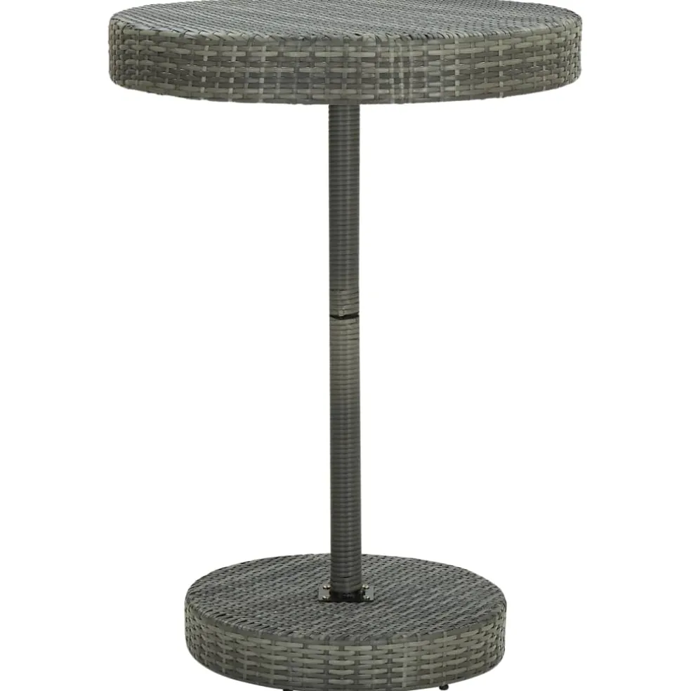 vidaXL Tuintafel 75,5x106 cm poly rattan grijs