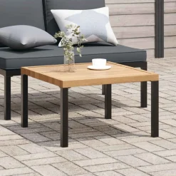 vidaXL Tuintafel 65x65x40 cm aluminium zwart