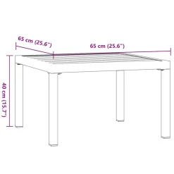 vidaXL Tuintafel 65x65x40 cm aluminium zwart