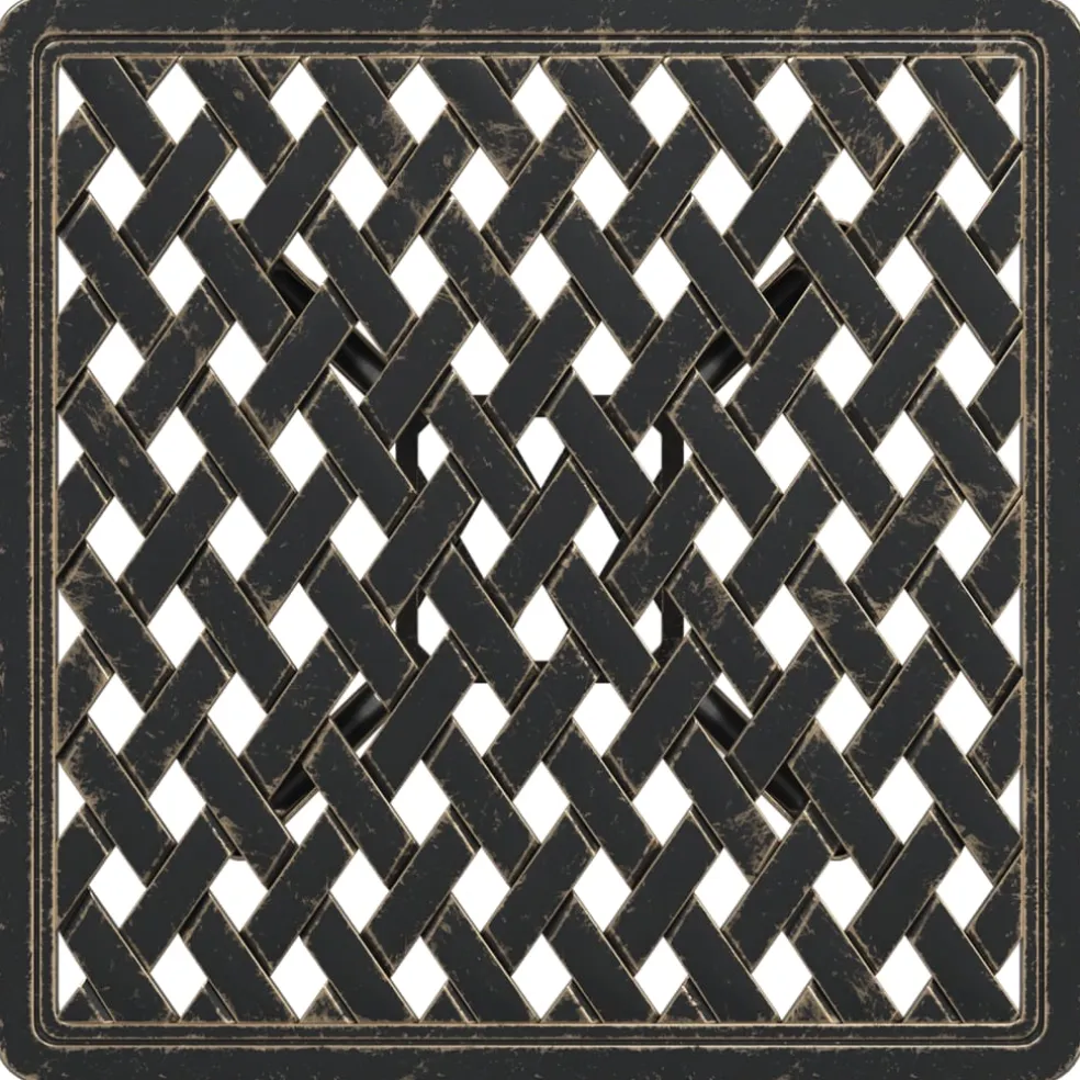 vidaXL Tuintafel 53x53x53 cm gietaluminium bronskleurig