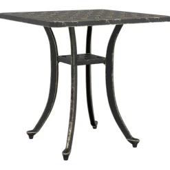 vidaXL Tuintafel 53x53x53 cm gietaluminium bronskleurig
