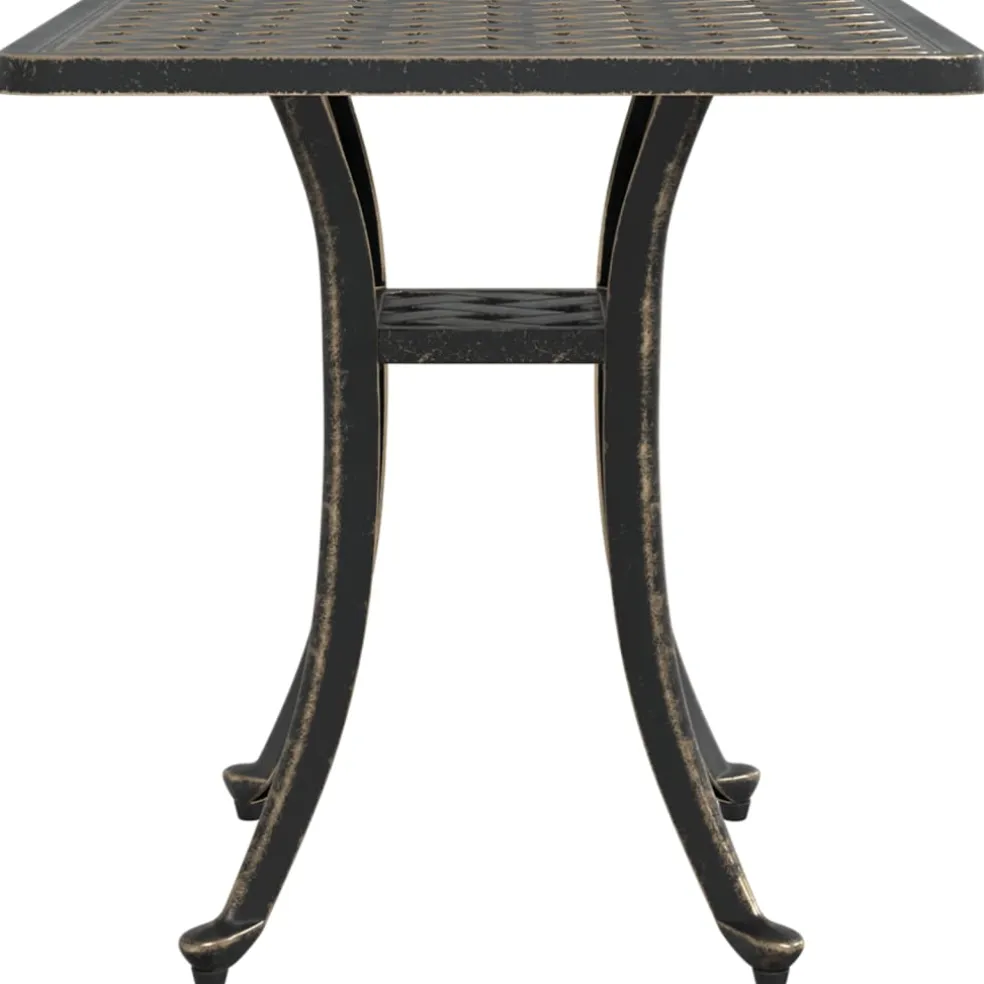 vidaXL Tuintafel 53x53x53 cm gietaluminium bronskleurig