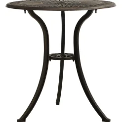 vidaXL Tuintafel 62x62x65 cm gietaluminium bronskleurig