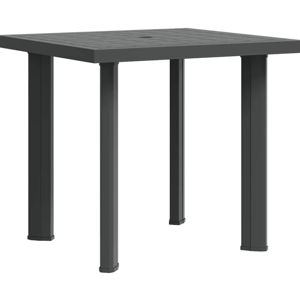 vidaXL Tuintafel 80x75x72 cm kunststof antraciet