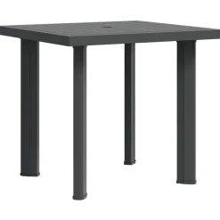 vidaXL Tuintafel 80x75x72 cm kunststof antraciet